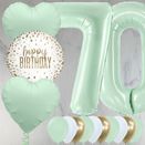 70th Birthday Mint Green Foil Balloon Package additional 1