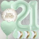 21st Birthday Mint Green Foil Balloon Package additional 1
