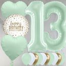 13th Birthday Mint Green Foil Balloon Package additional 1