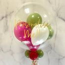 Personalised Strawberry Matcha Balloon-Filled Bubble Balloon additional 1