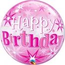 Pink Happy Birthday Design Bubble Balloon additional 1