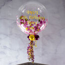 1st Birthday Personalised Confetti Bubble Balloon additional 2