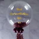 Happy Birthday Personalised Feather Bubble Balloon additional 4