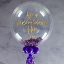 Happy Birthday Personalised Feather Bubble Balloon additional 6
