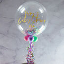 Happy Birthday Personalised Feather Bubble Balloon additional 8