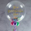 Happy Birthday Personalised Feather Bubble Balloon additional 5