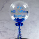 100th Birthday Personalised Feather Bubble Balloon additional 2