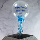 Gender Reveal Personalised Feather Bubble Balloon additional 2
