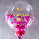 Personalised Pink Confetti Bubble Balloon additional 1