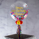 Personalised Rainbow Confetti Bubble Balloon additional 3