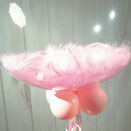 Personalised Pink Feathers Bubble Balloon additional 2