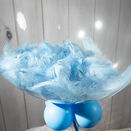 Personalised Blue Feathers Bubble Balloon additional 2