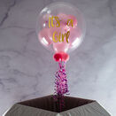 Personalised Light Pink Balloon-Filled Bubble Balloon additional 2