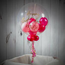 Personalised Dark Pink Balloon-Filled Bubble Balloon additional 3