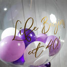 Personalised Purple Balloon-Filled Bubble Balloon additional 3