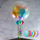 Personalised Unicorn Colours Balloon-Filled Bubble Balloon additional 1