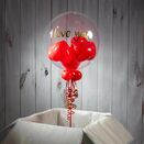 Personalised Red Heart Balloon-Filled Bubble Balloon additional 5