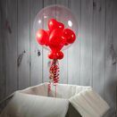 Personalised Red Heart Balloon-Filled Bubble Balloon additional 2