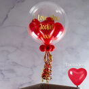 Personalised Red Heart Balloon-Filled Bubble Balloon additional 2