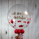 Personalised Vinyl Hearts Valentine's Day Bubble Balloon additional 3