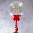 Personalised Red Feathers Bubble Balloon additional 1