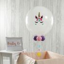Personalised Unicorn Face Bubble Balloon additional 1