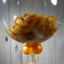 Personalised Gold Feathers Bubble Balloon additional 3