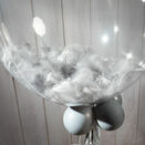Personalised Silver Feathers Bubble Balloon additional 3