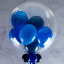 Personalised Dark Blue Father's Day Balloon-Filled Bubble Balloon additional 2