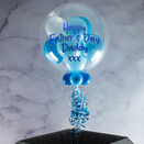 Personalised Light Blue Father's Day Balloon-Filled Bubble Balloon additional 1