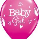 Pack of 6 Baby Girl Helium Quality Balloons additional 1