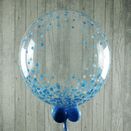 Happy Birthday Personalised Blue 'Confetti Print' Bubble Balloon additional 4