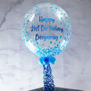 Personalised Blue 'Confetti Print' Bubble Balloon additional 1