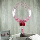 Happy Birthday Personalised Pink 'Confetti Print' Bubble Balloon additional 5