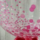 New Baby Personalised Pink 'Confetti Print' Bubble Balloon additional 5
