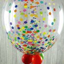 Happy Birthday Personalised Rainbow Confetti Print Bubble Balloon additional 2