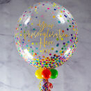 Personalised Rainbow Confetti Print Bubble Balloon additional 1