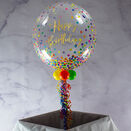 Personalised Rainbow Confetti Print Bubble Balloon additional 1