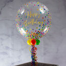 Personalised Rainbow Confetti Print Bubble Balloon additional 1