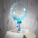 Happy Birthday Personalised Blue 'Confetti Print' Bubble Balloon additional 2