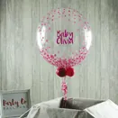 Christening / Baptism Personalised Pink 'Confetti Print' Bubble Balloon additional 6
