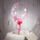 Christening / Baptism Personalised Pink 'Confetti Print' Bubble Balloon additional 1