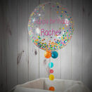 Happy Birthday Personalised Rainbow Confetti Print Bubble Balloon additional 1