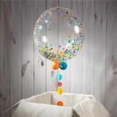 Happy Birthday Personalised Rainbow Confetti Print Bubble Balloon additional 5
