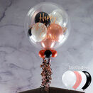 Personalised Rose Gold Glamour Balloon-Filled Bubble Balloon additional 2