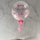 'Welcome Baby Girl' Personalised Pink Star Confetti Balloon additional 2