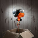 Personalised Orange & Black Halloween Balloon-Filled Bubble Balloon additional 2