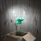 Personalised Mint Green Feathers Bubble Balloon additional 2