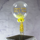 Personalised Pastel Yellow Feathers Bubble Balloon additional 4
