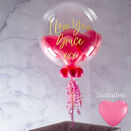Personalised Heart Balloon-Filled Bubble Balloon additional 2